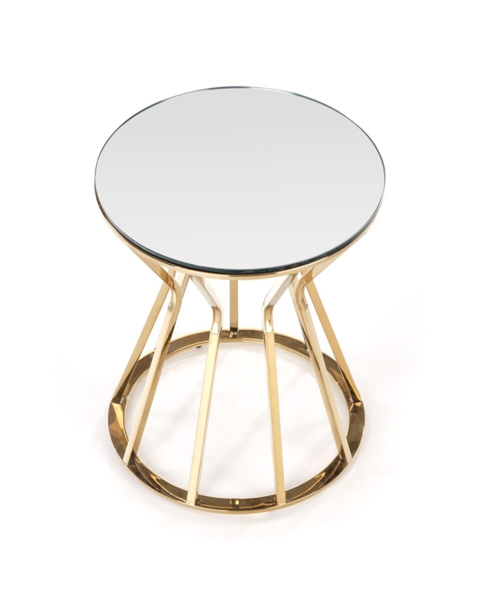 AFINA-S dohányzóasztal üveg/arany