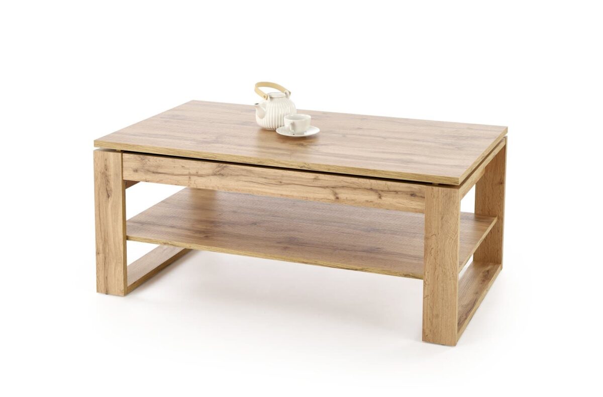BETTY emelhető tetejű dohányzóasztal artisan tölgy