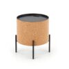 SASHA dohányzóasztal fekete/natúr