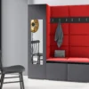 MIRA 14-es kárpitozott előszobafal, élénk színekben