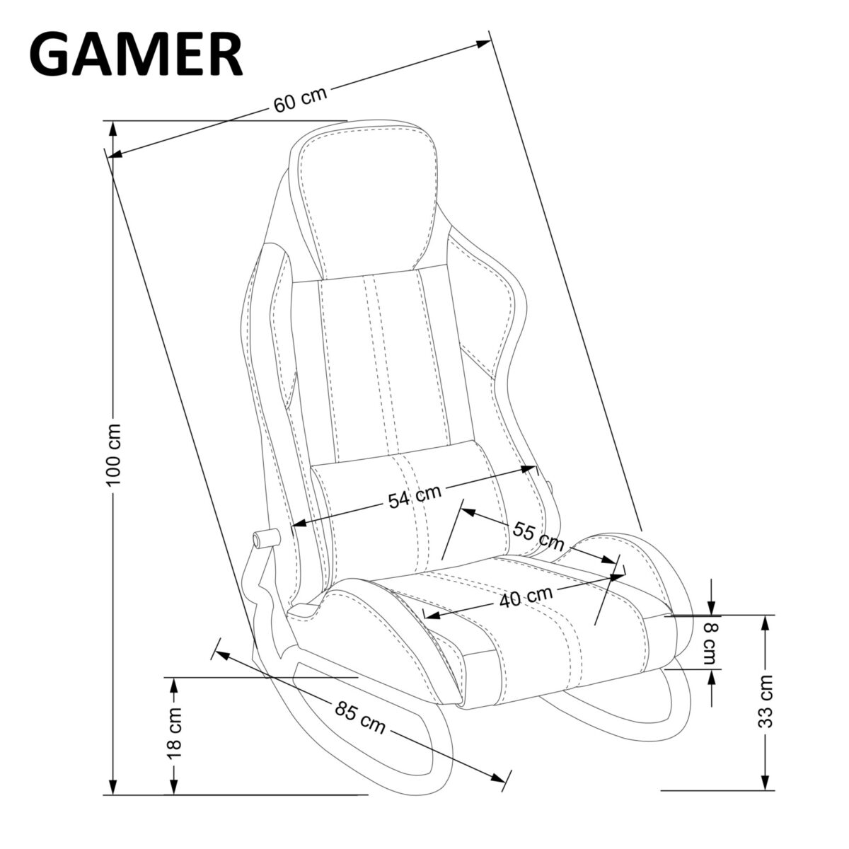 GAMER hintaszék fekete piros